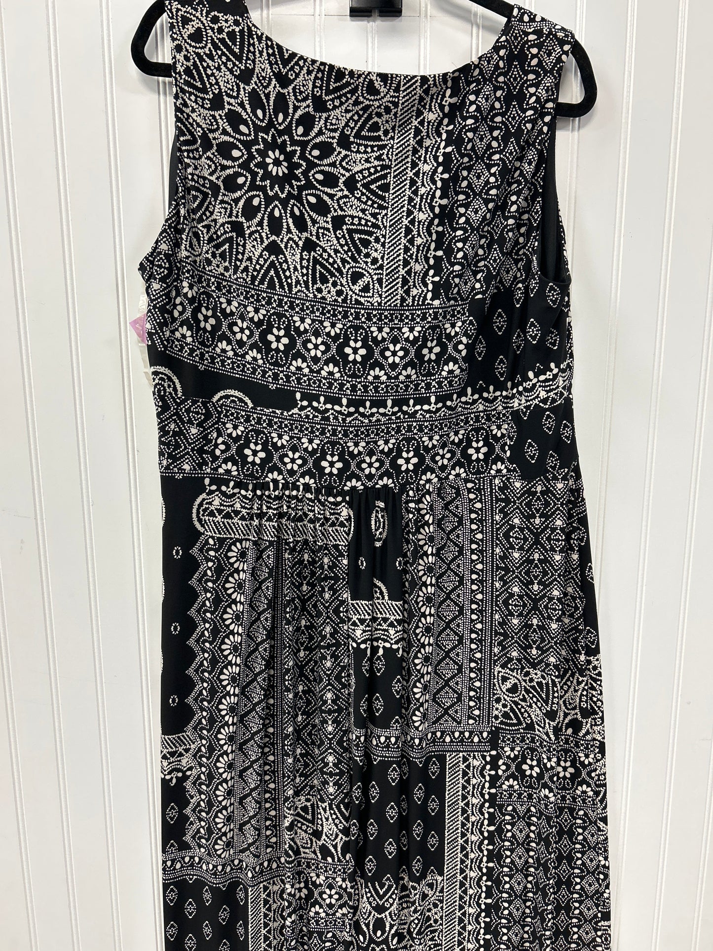Dress Casual Maxi By Chaps In Black, Size:1X