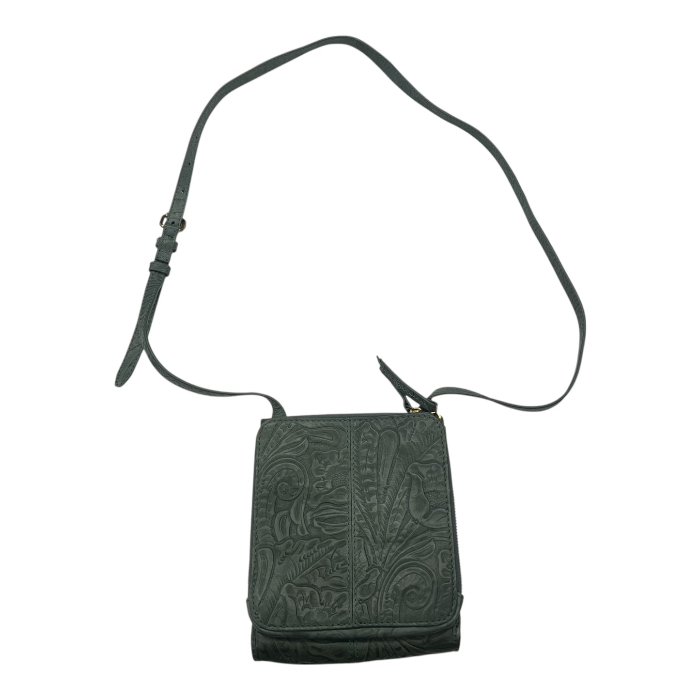 Crossbody Leather By Clothes Mentor In Green, Size:Small