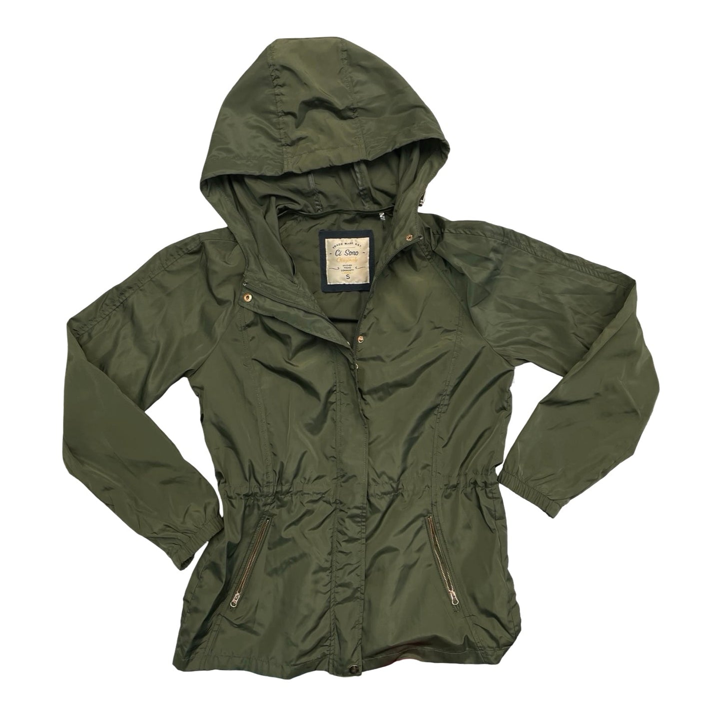 Jacket Windbreaker By Ci Sono In Green, Size:S