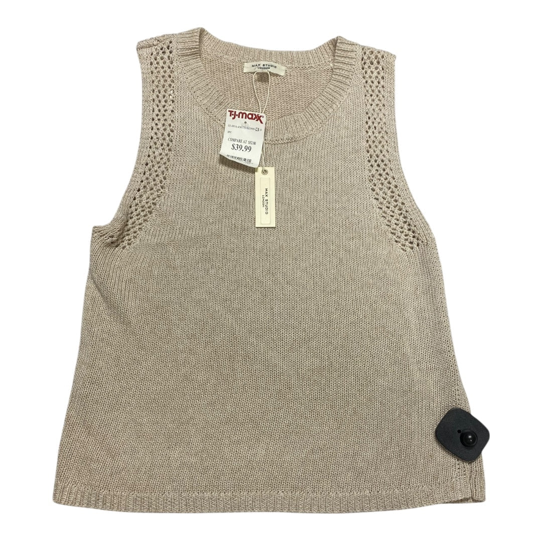 Top Sleeveless By Max Studio In Cream, Size:S