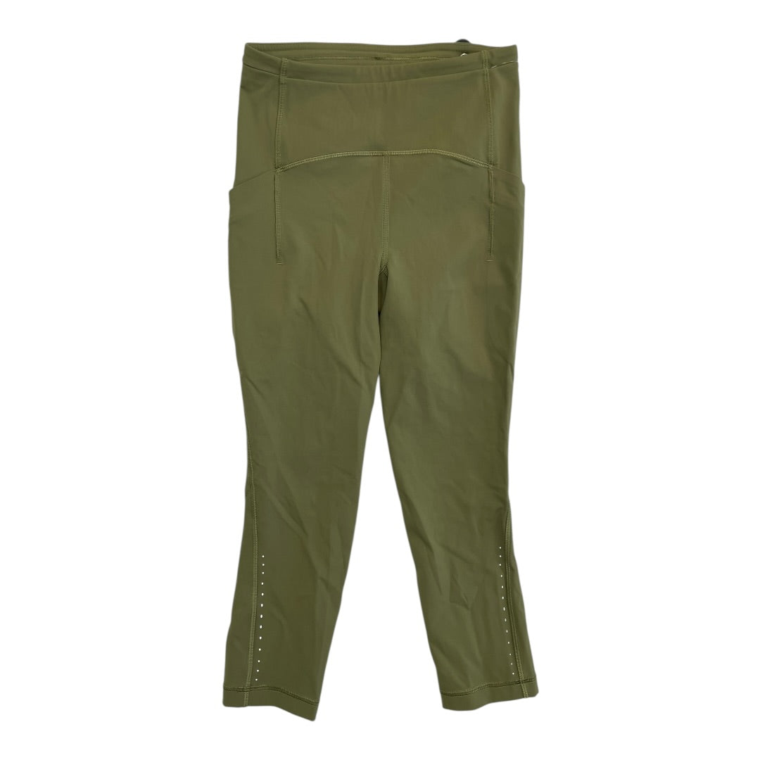 Athletic Leggings Capris By Lululemon In Green, Size:4