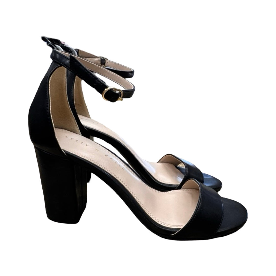 Shoes Heels Block By Kelly And Katie In Black, Size:7.5