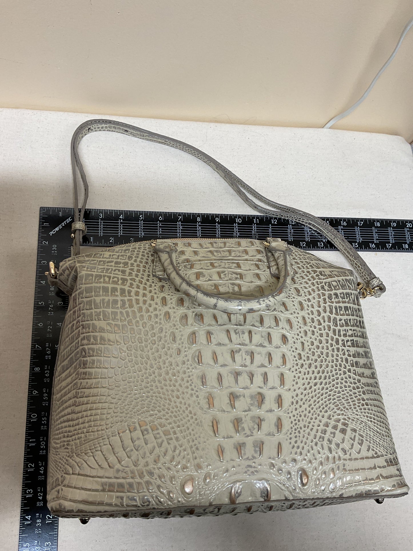 Handbag Designer By Brahmin In Beige, Size:Large