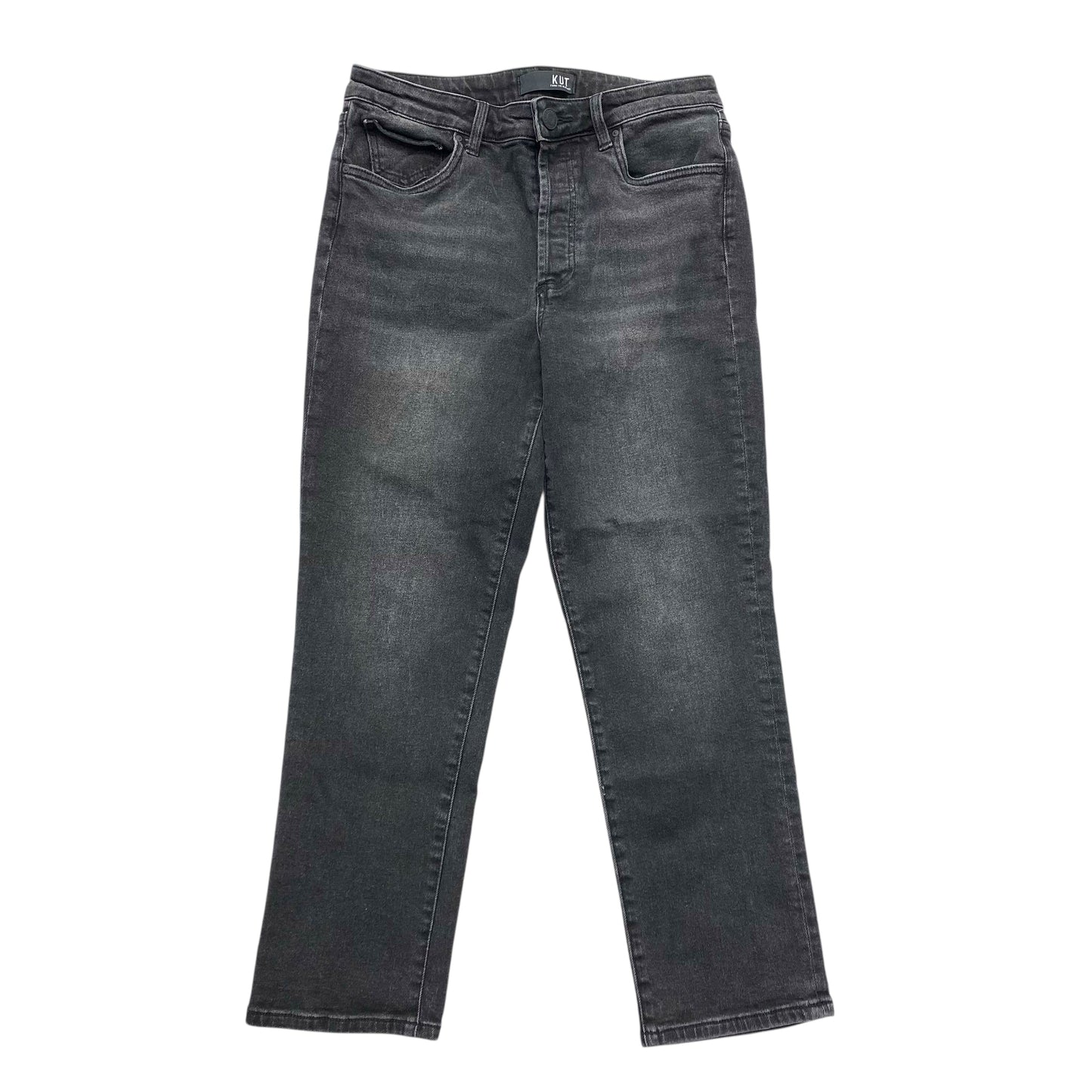 Jeans Straight By Kut In Black Denim, Size:6