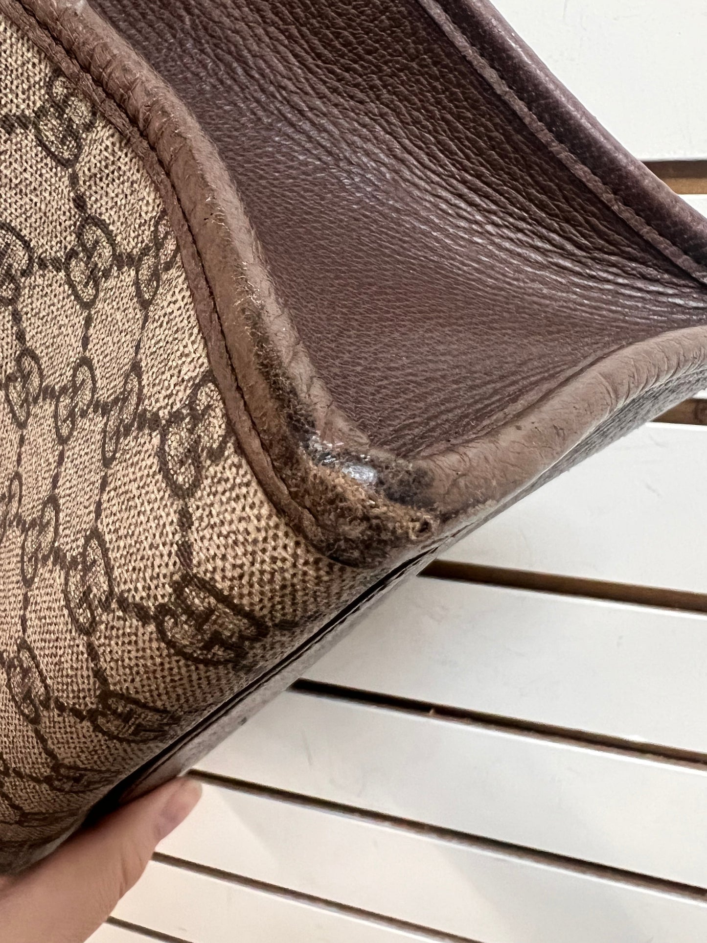 HANDBAG LUXURY DESIGNER by GUCCI In BROWN, Size: MEDIUM