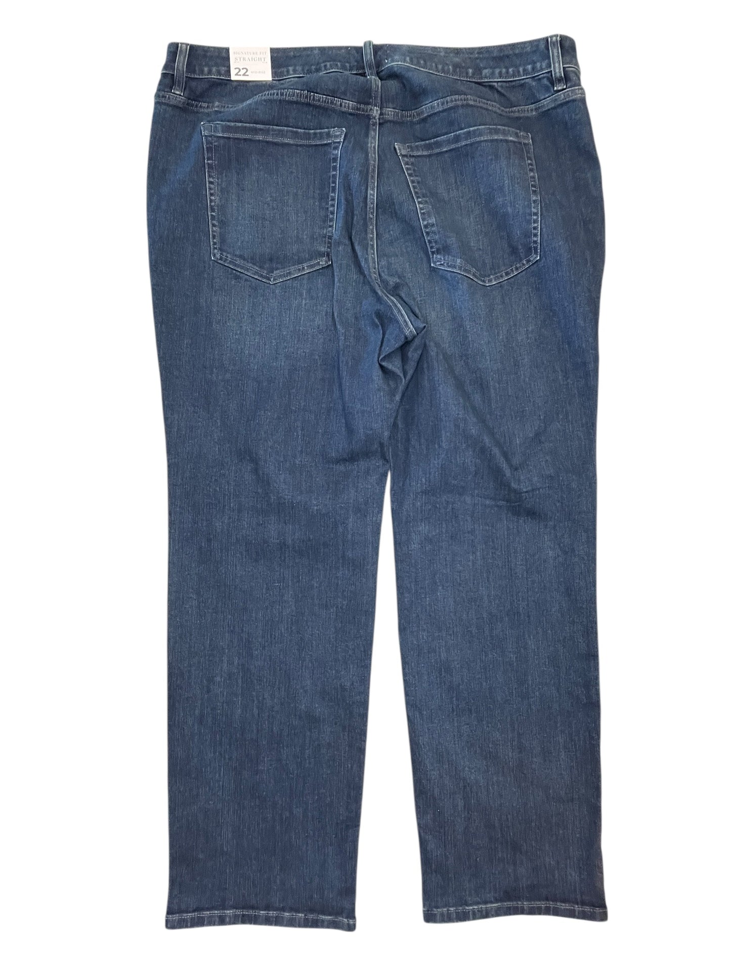 Jeans Straight By Lane Bryant In Blue Denim, Size:22