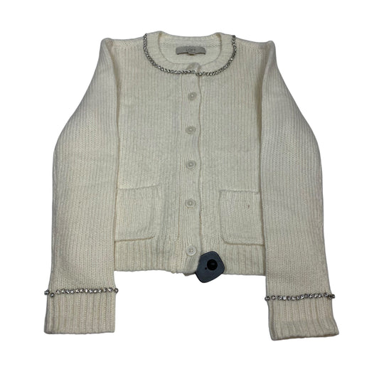 Sweater Cardigan By Loft In Cream, Size:Xs