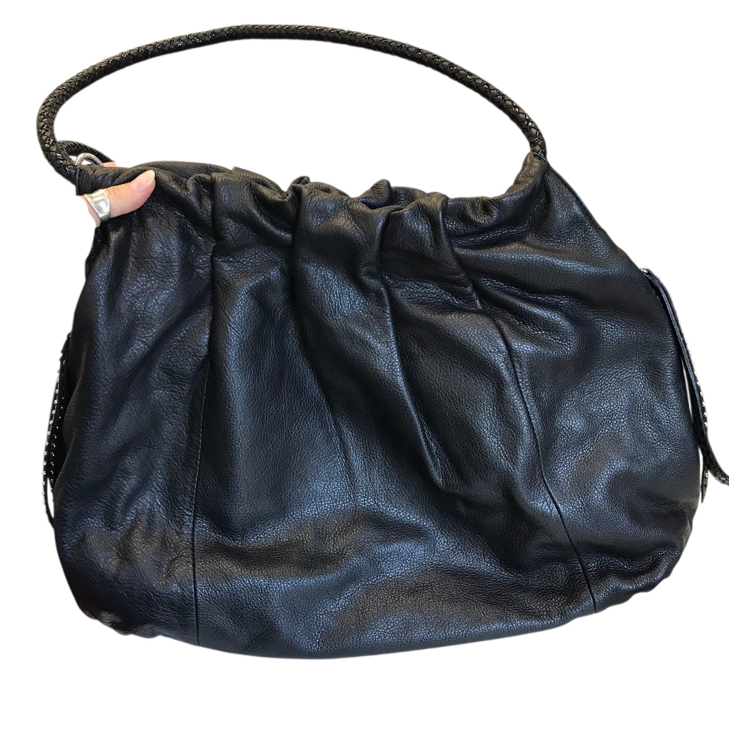 Handbag Leather By Brighton In Black, Size:Large