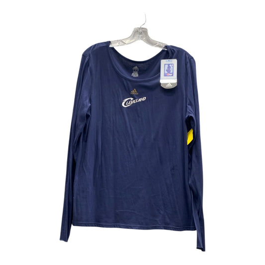 Athletic Top Ls Crewneck By Adidas In Navy, Size:Xl