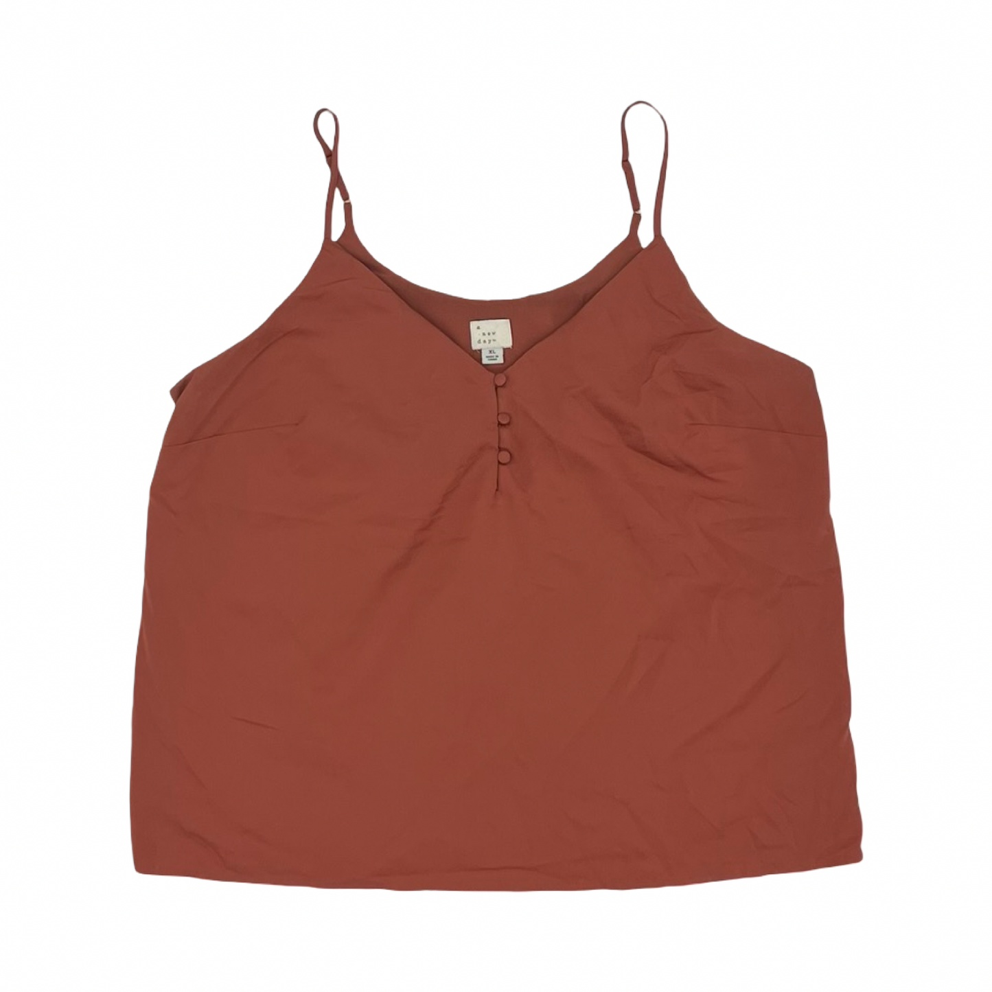 Blouse Sleeveless By A New Day In Orange, Size:Xl