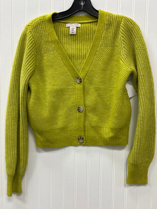 Sweater Cardigan By Sincerely Jules In Chartreuse, Size:S