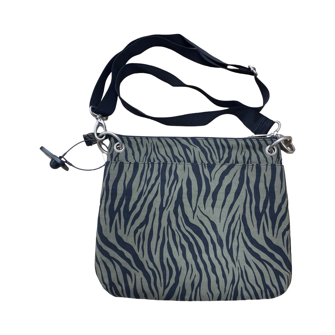 Handbag By Baggallini In Black & Green, Size:Medium