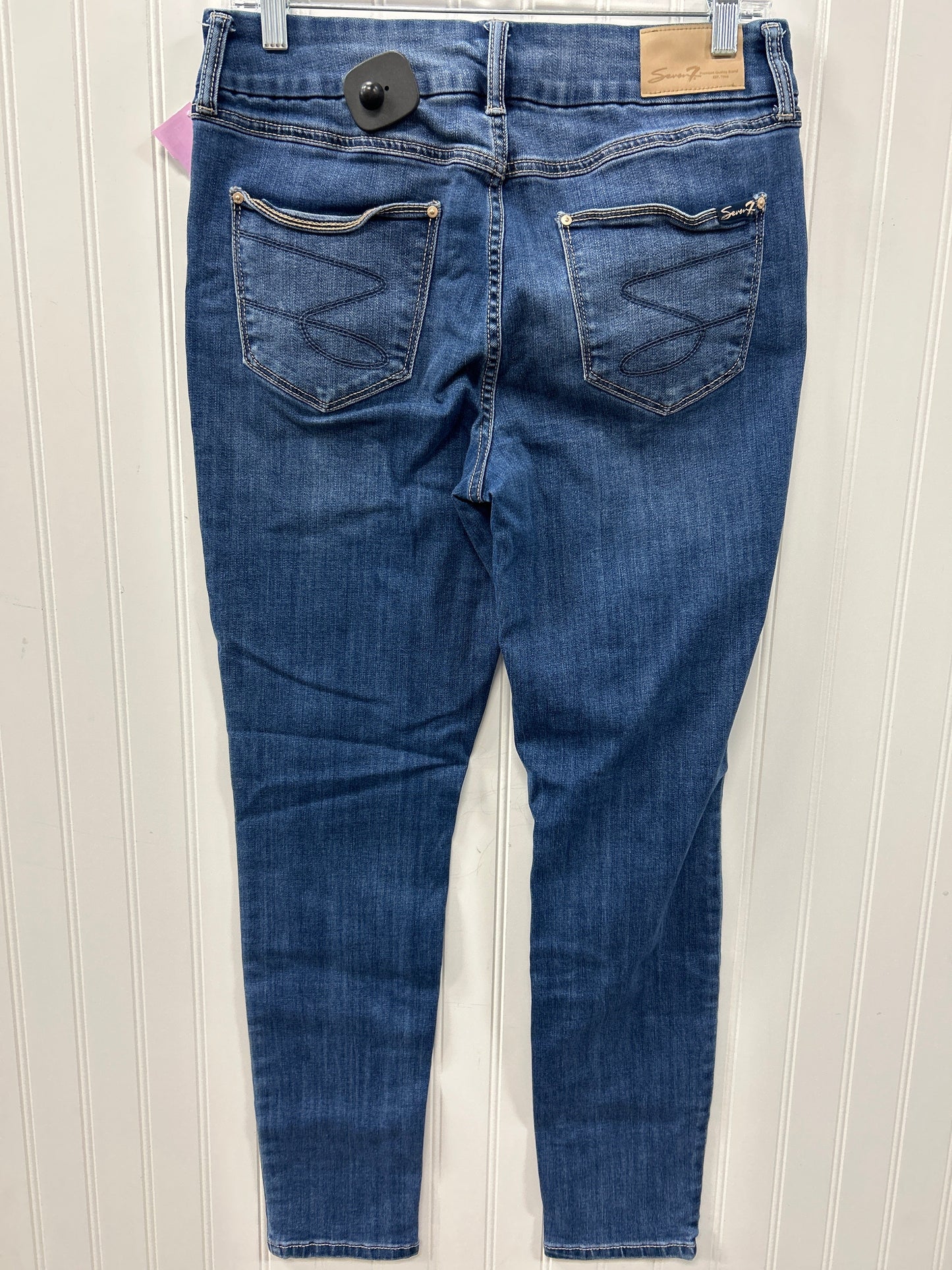 Jeans Skinny By Seven 7 In Blue Denim, Size:10