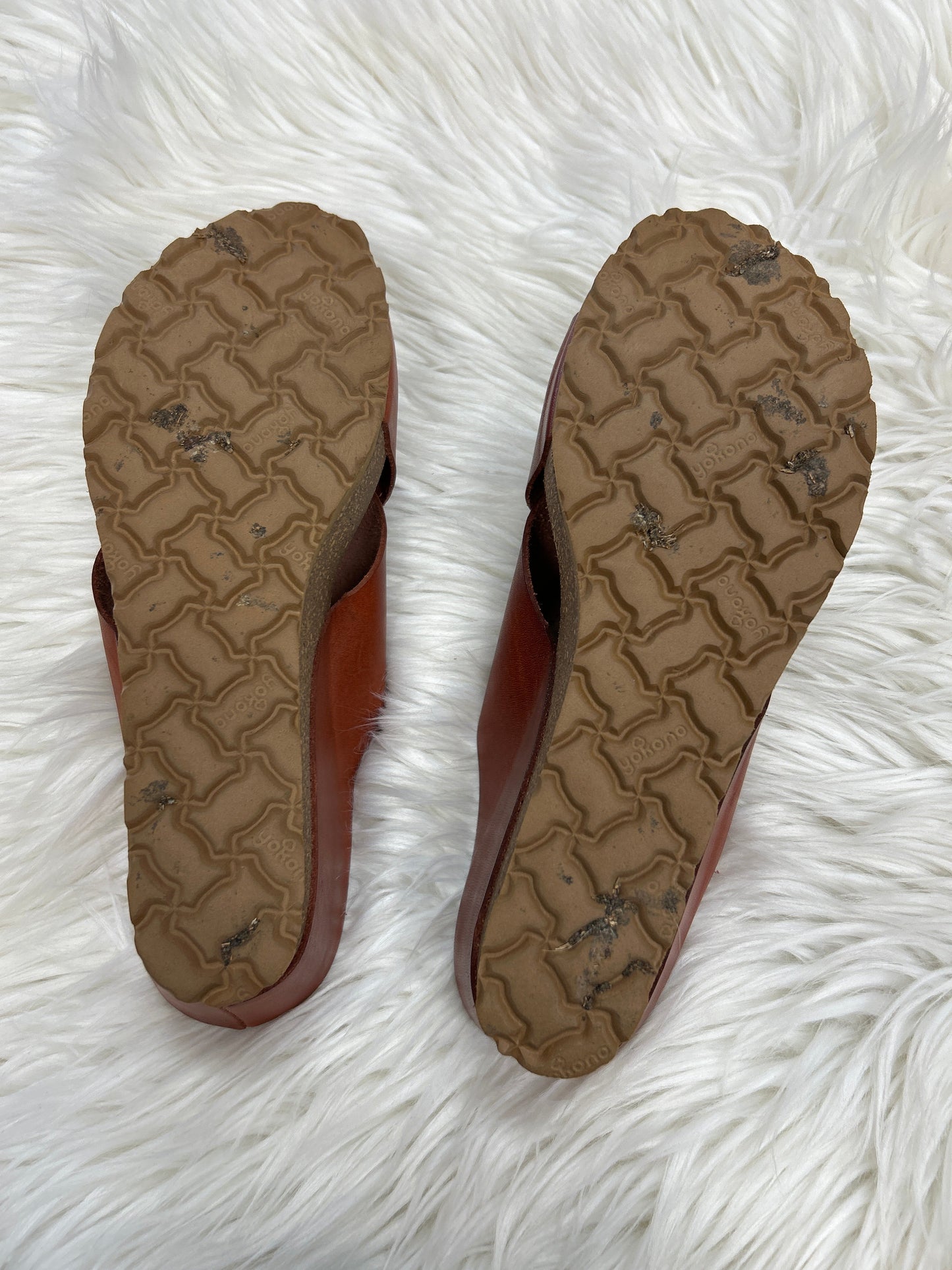 Sandals Heels Wedge By Cmc In Brown, Size:9.5
