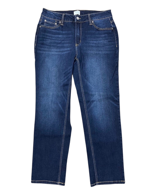 Jeans Straight By Time And Tru In Blue Denim, Size:12
