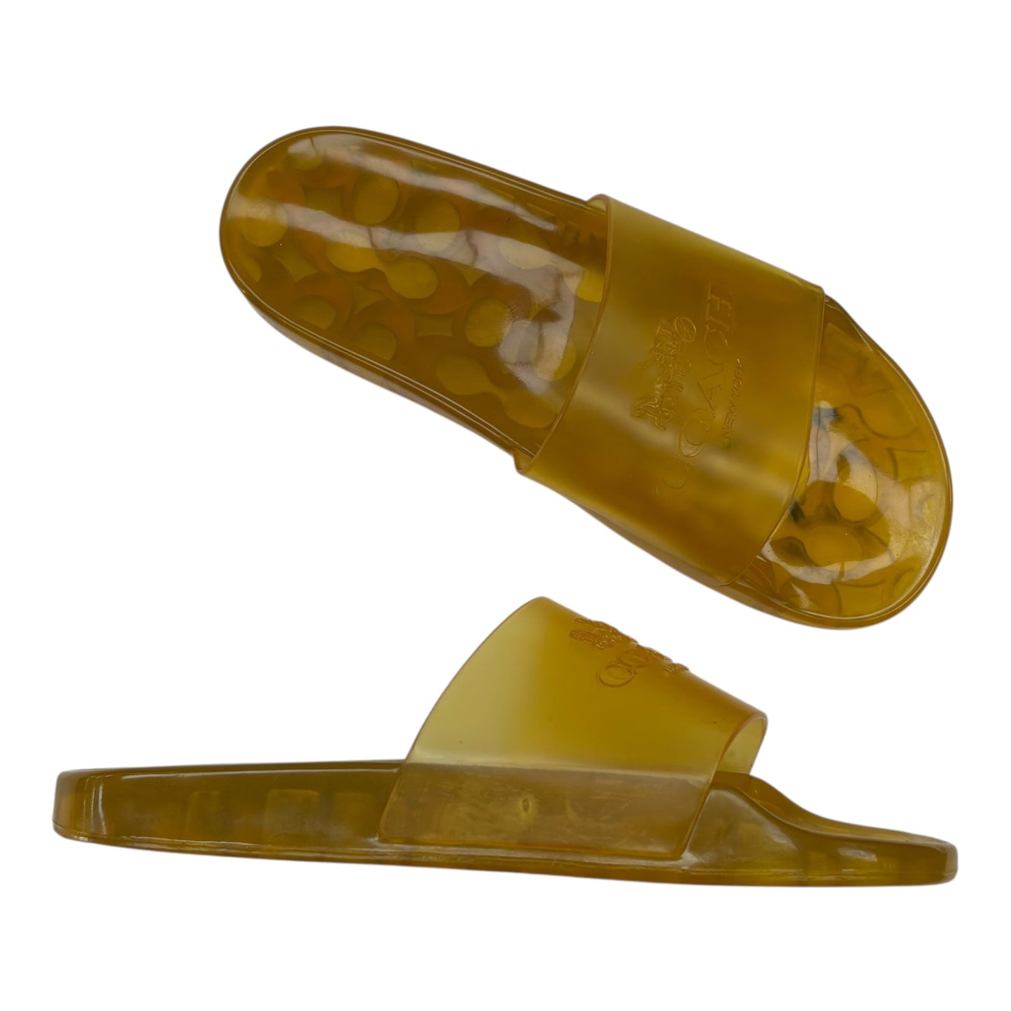 Sandals Designer By Coach In Yellow, Size:9