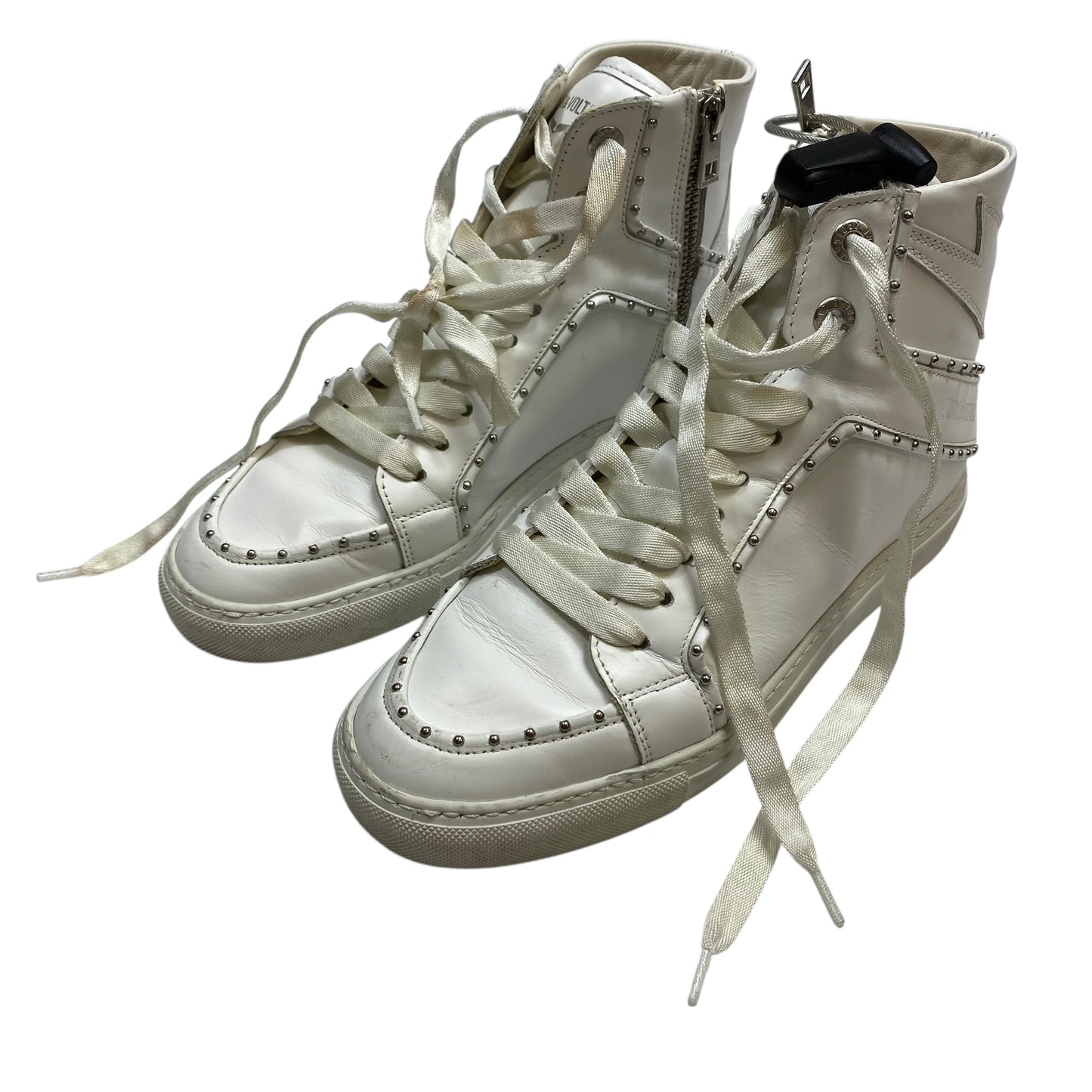 Shoes Sneakers By Zadig And Voltaire In White, Size:7.5