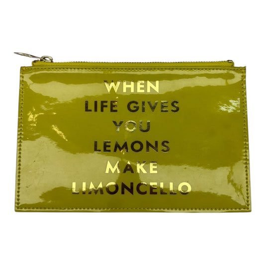 Makeup Bag Designer By Kate Spade In Yellow, Size:Small