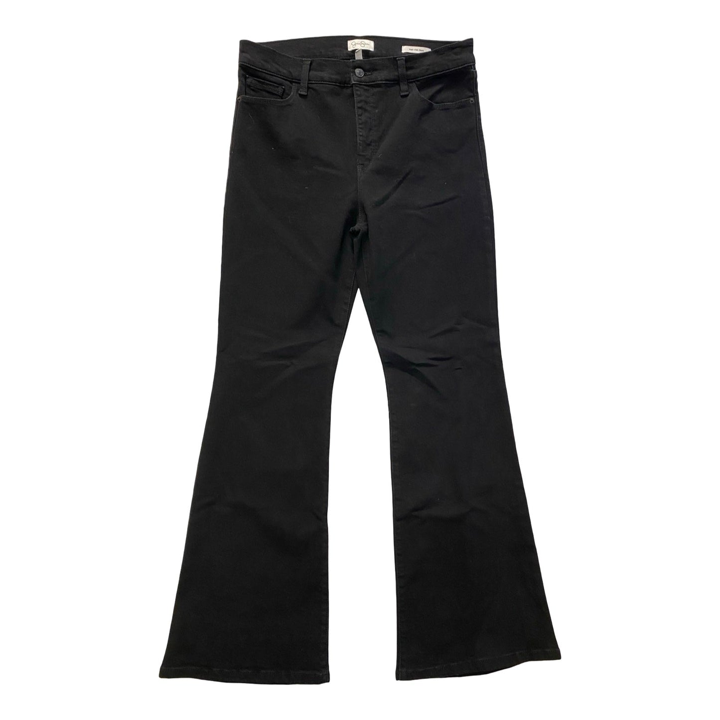Jeans Flared By Jessica Simpson In Black Denim, Size:14