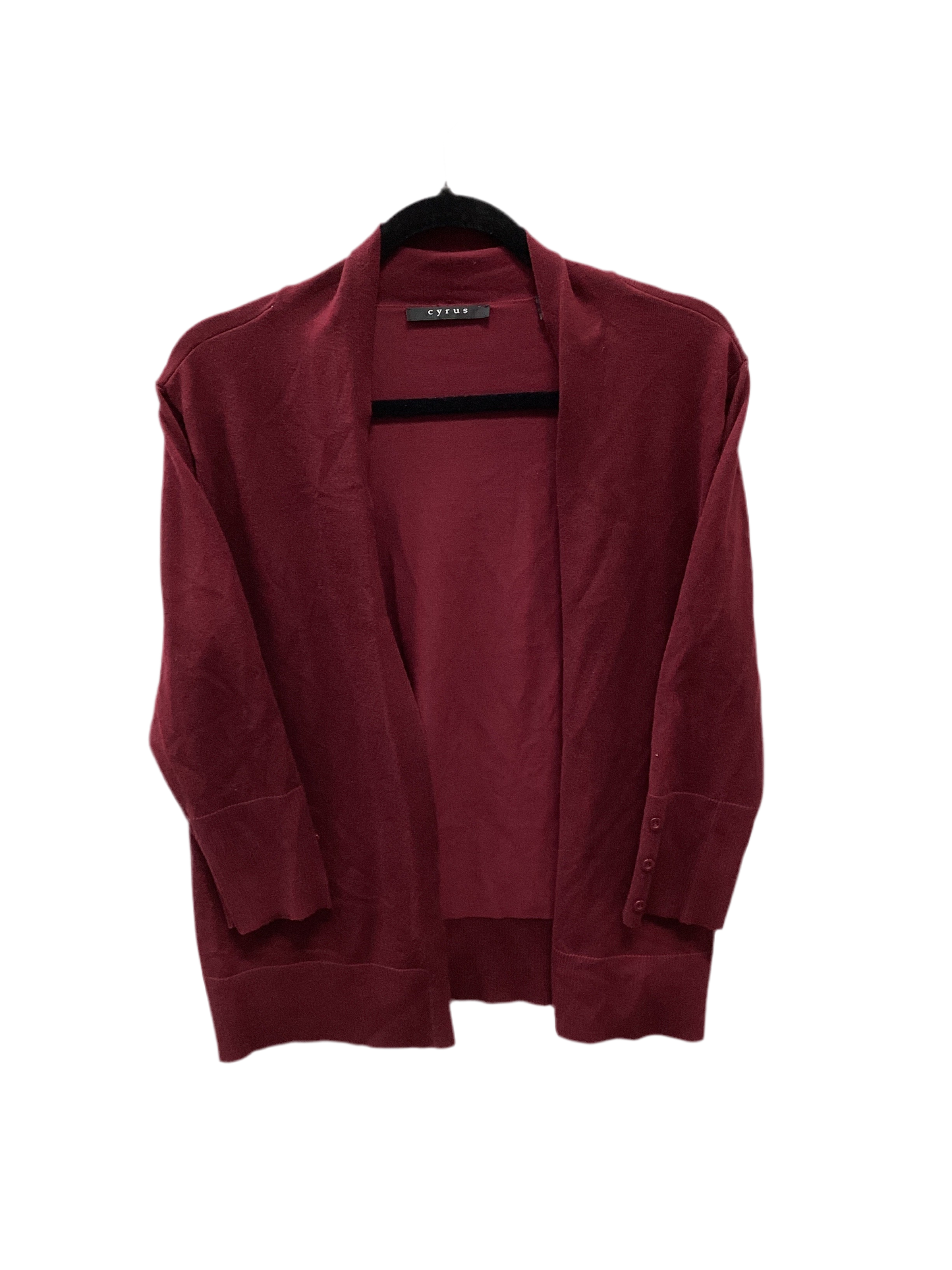 Cardigan By Cyrus In Maroon, Size:L