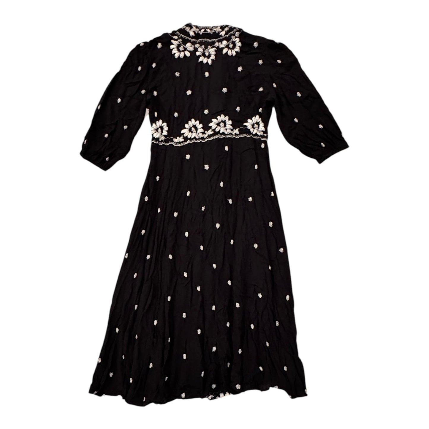 Dress Casual Maxi By Free People In Black & White, Size:M