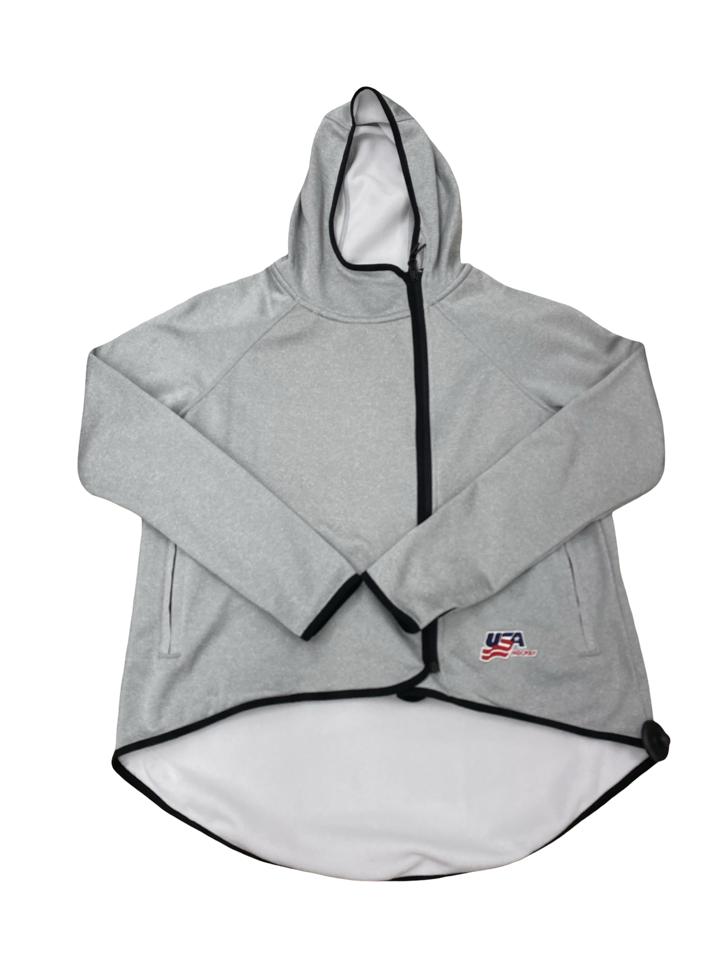 Athletic Jacket By Nike In Grey, Size:M