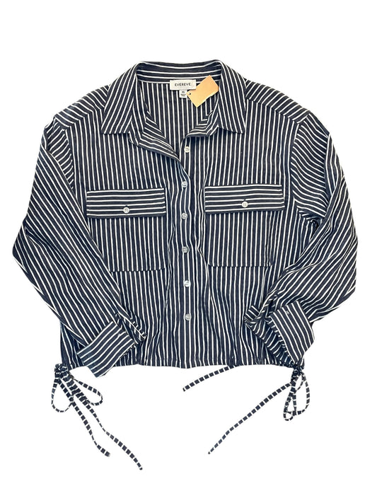 Blouse Ls By Evereve In Striped Pattern, Size:Xs