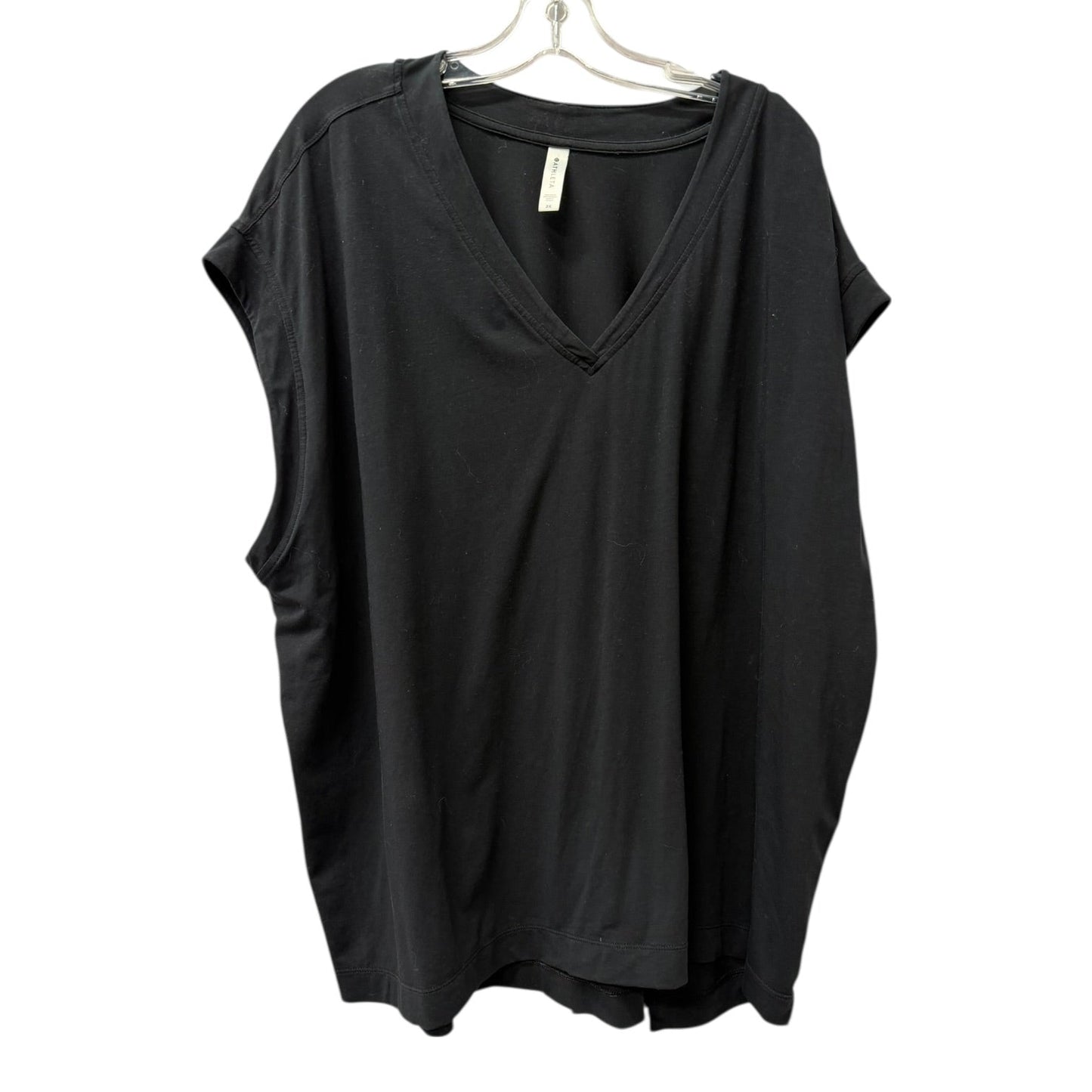 Athletic Top Ss By Athleta In Black, Size:3X