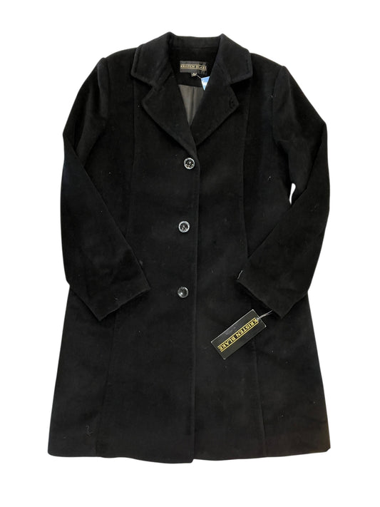 Coat Trench Coat By Clothes Mentor In Black, Size:Xl