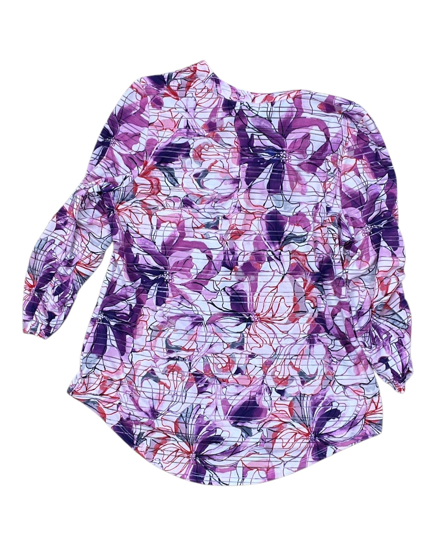 Top 3/4 Sleeve By Emily Daniels In Pink & Purple, Size:S