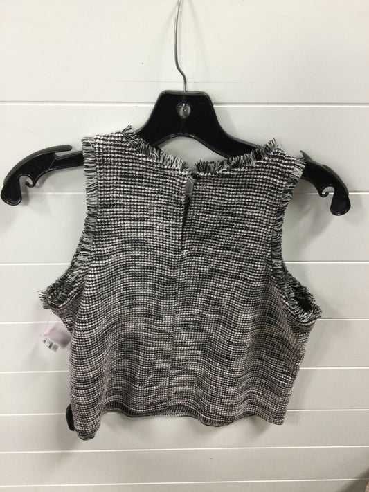 Top Sleeveless By Ann Taylor In Black & Cream, Size:M