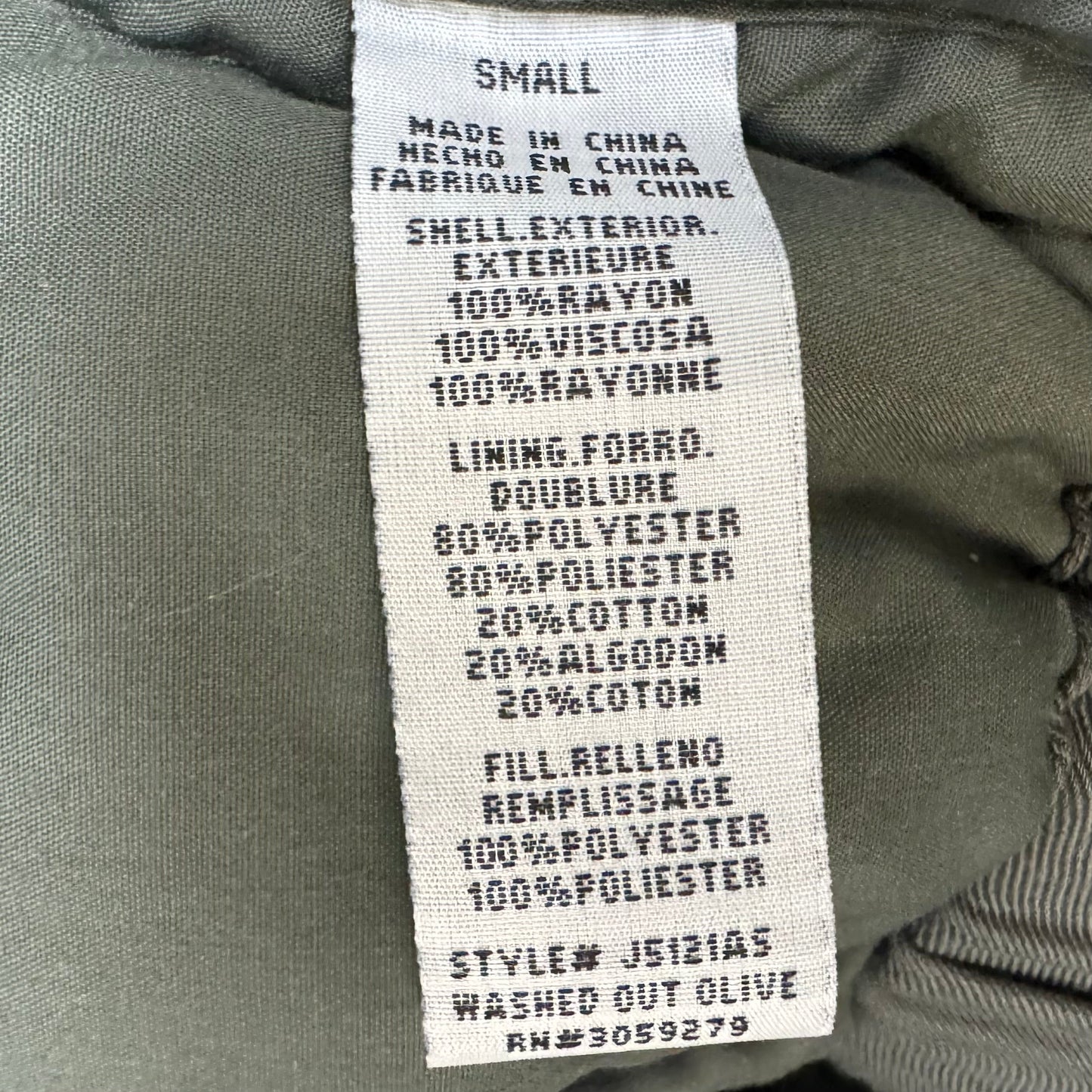 Jacket Puffer & Quilted By Altard State In Washed Out Olive, Size: S