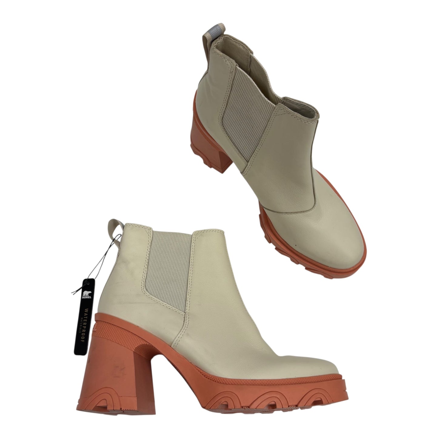 Boots Leather By Sorel In Orange & Tan, Size:8.5