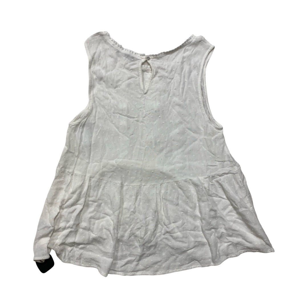 Top Sleeveless By Staccato In White, Size:M