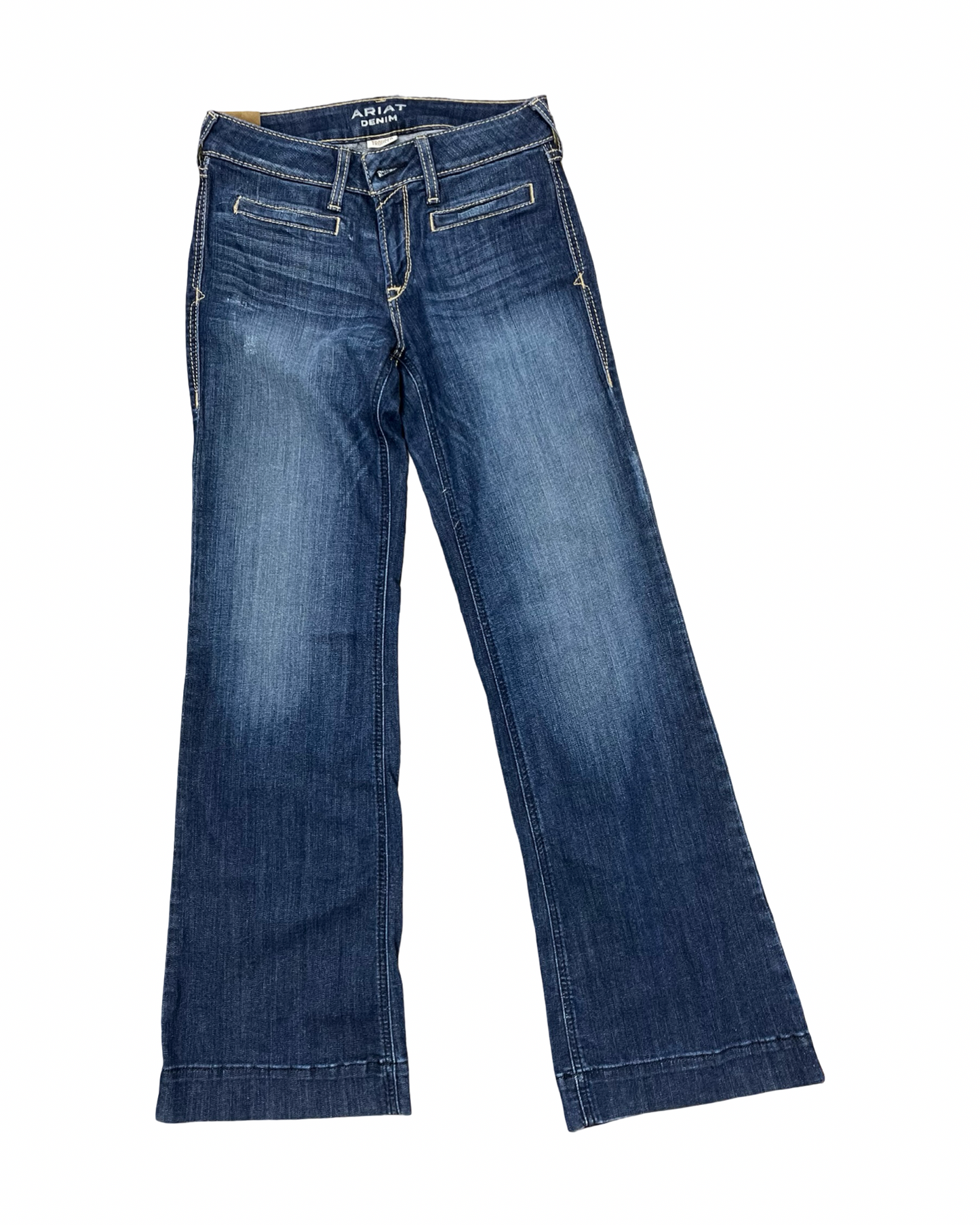 Jeans Boot Cut By Ariat In Blue Denim, Size:6