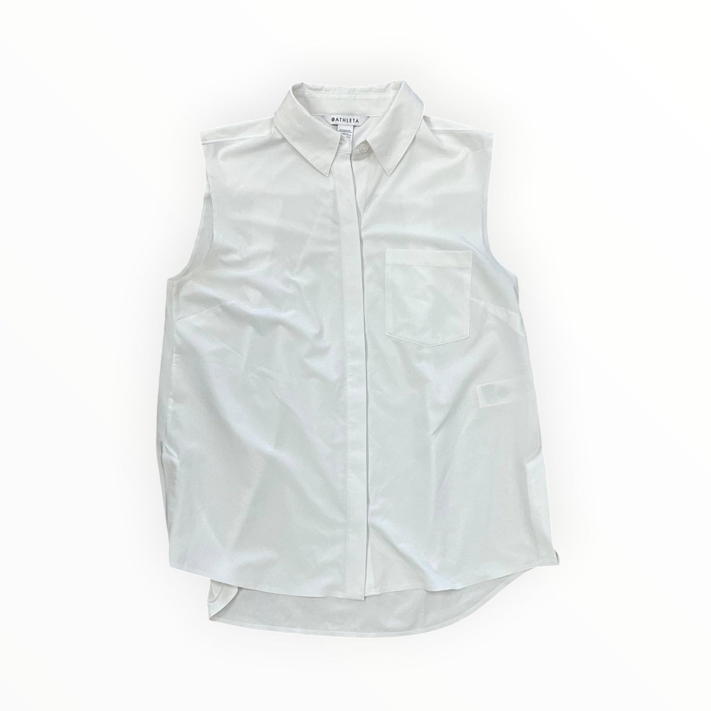 Blouse Sleeveless By Athleta In White, Size:S