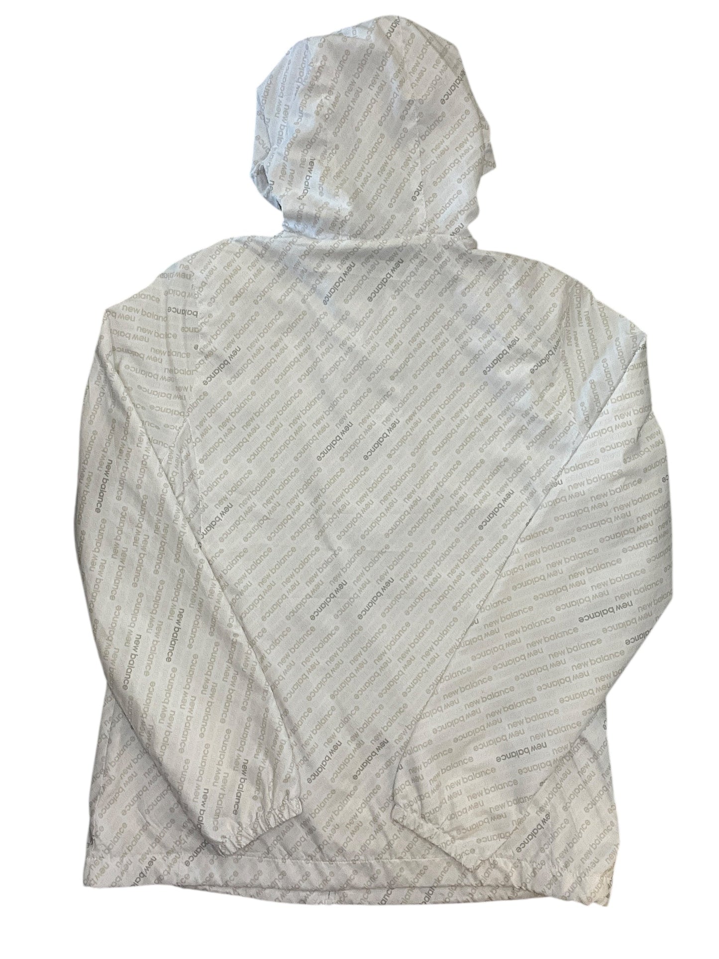 Athletic Jacket By New Balance In White, Size:M