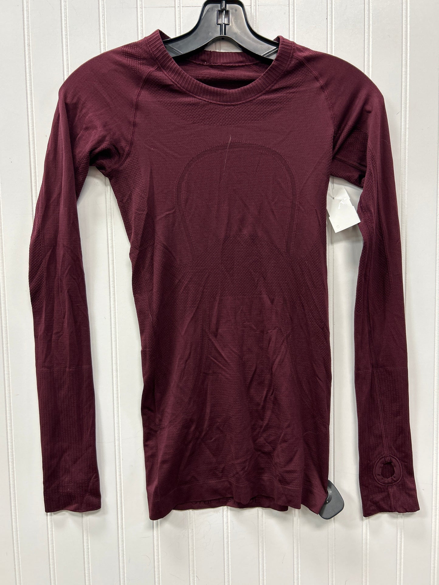 Athletic Top Ls Collar By Lululemon In Red, Size:2
