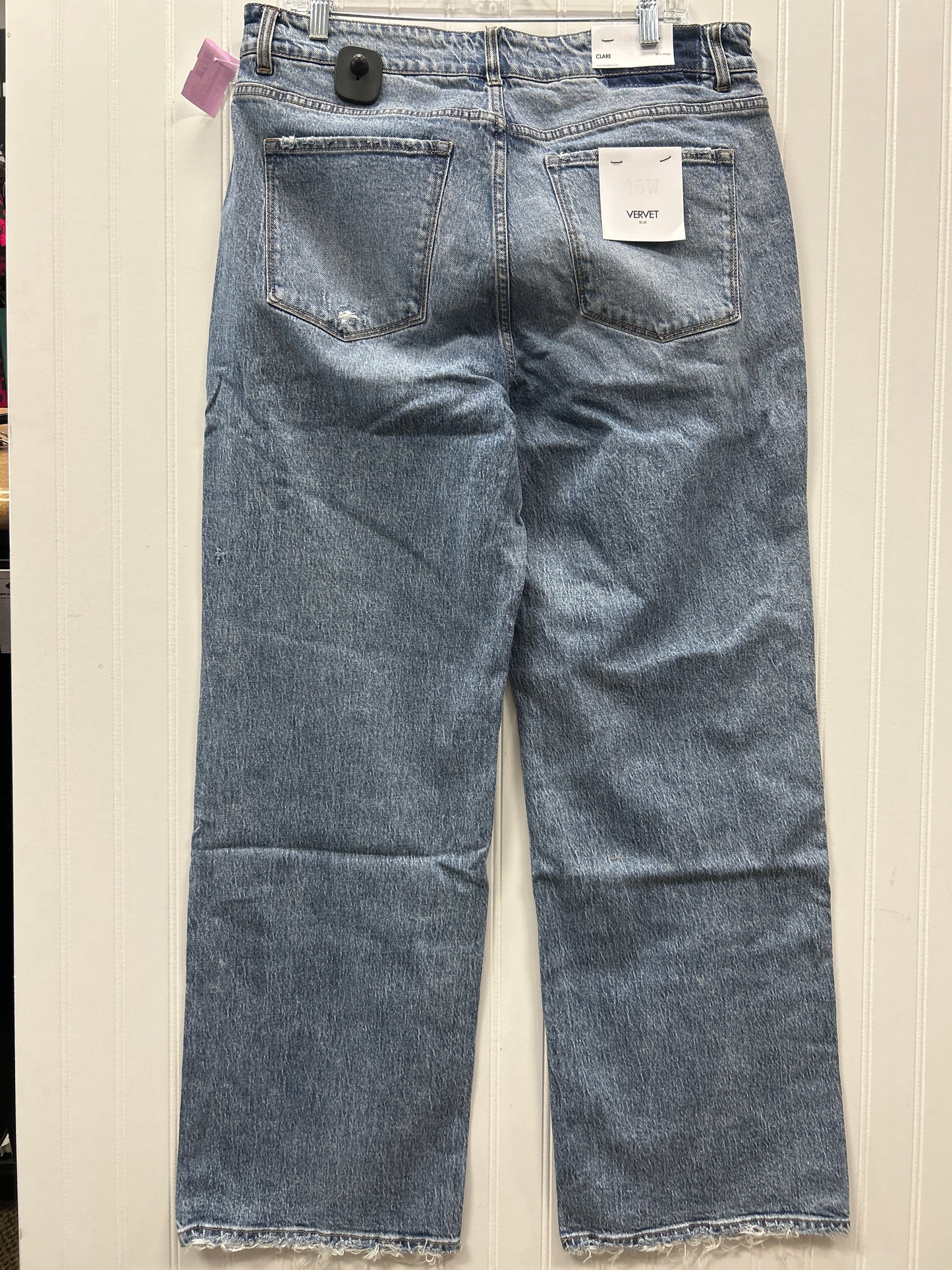 Jeans Wide Leg By Vervet In Blue Denim, Size:16