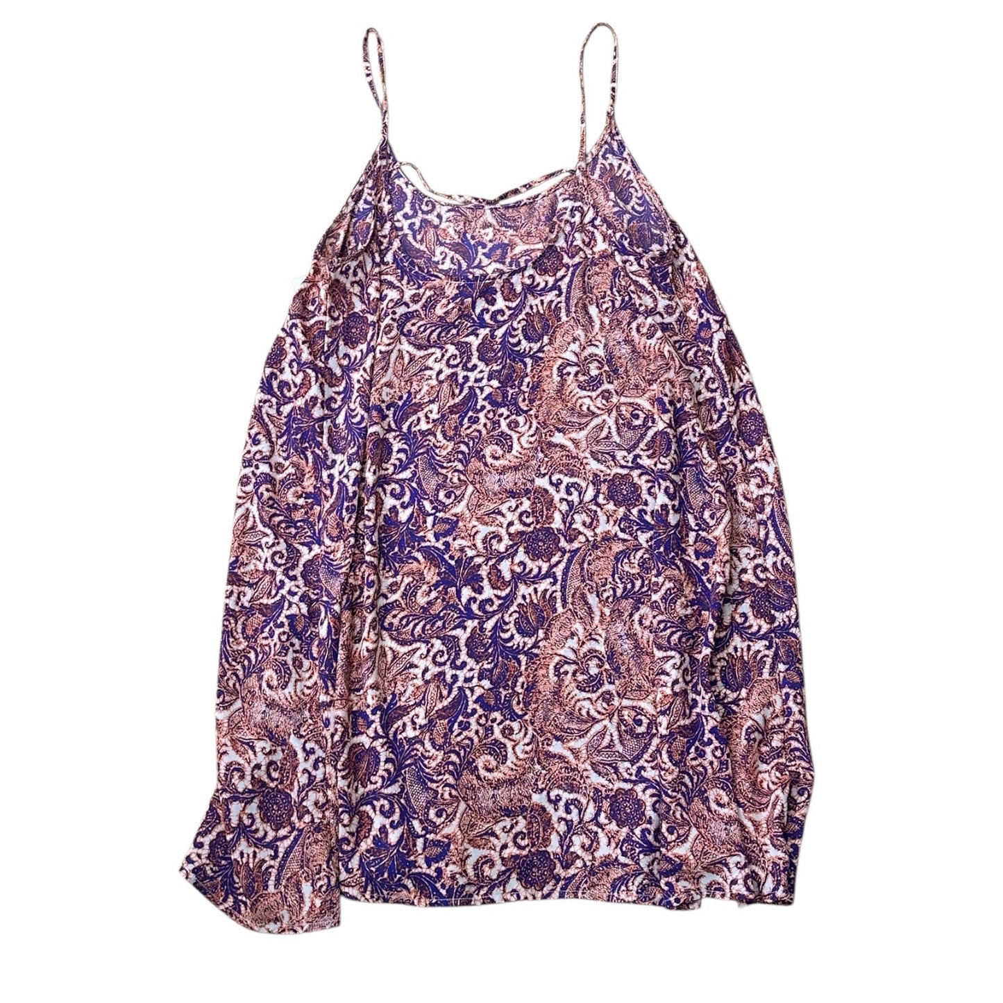 Dress Casual Midi By Free People In Pink & Purple, Size:L