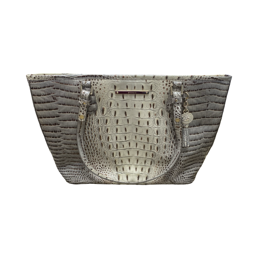 Handbag Designer By Brahmin In Animal Print, Size:Medium