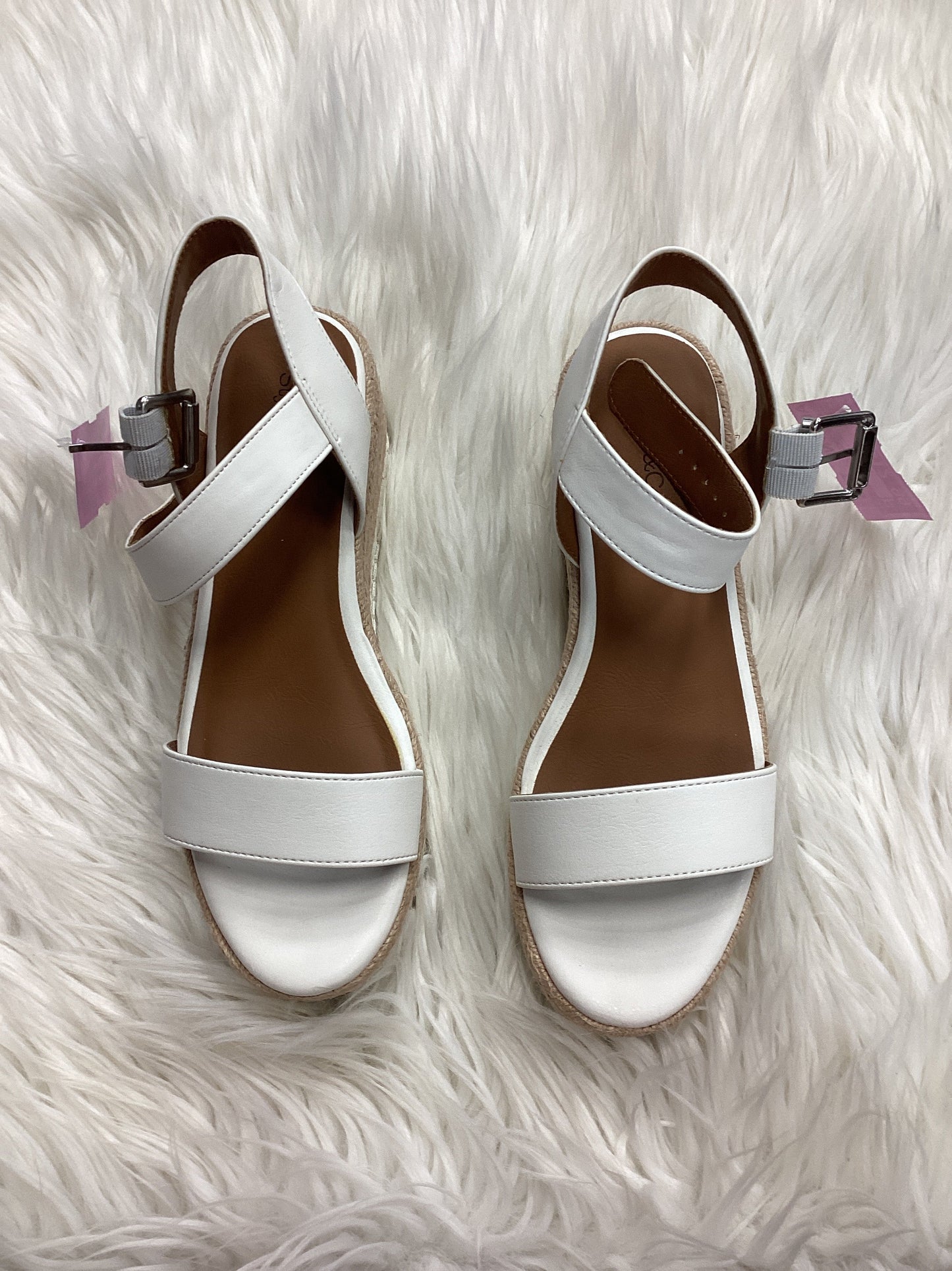 Sandals Heels Block By Style And Co Collection Women In Cream, Size:7