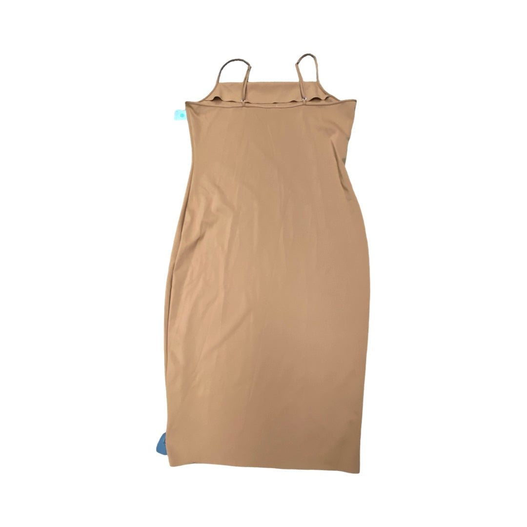 Dress Casual Midi By Good American In Brown, Size:2X