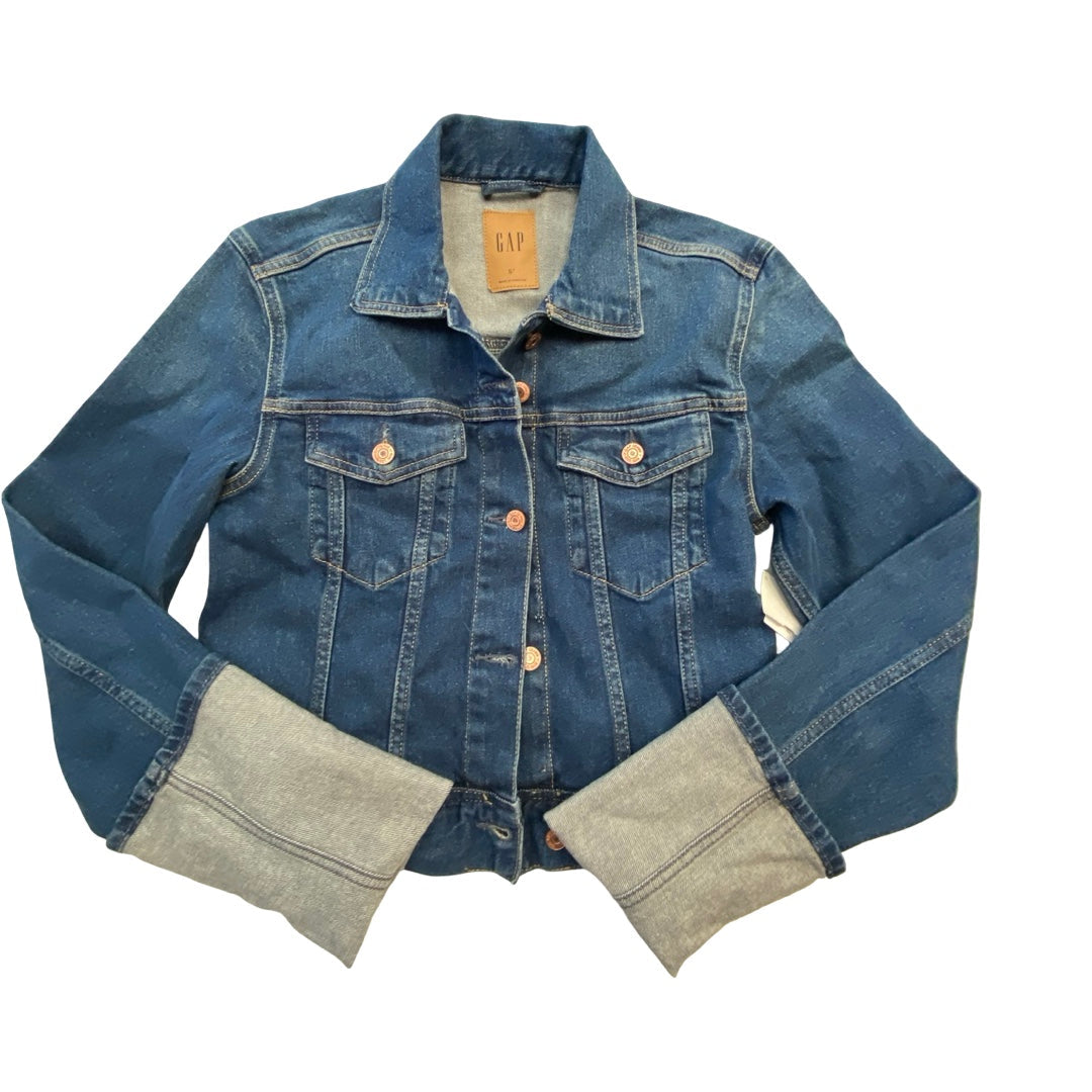 Jacket Denim By Gap In Blue Denim, Size:S