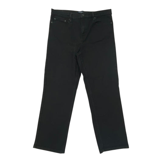 Jeans Straight By Calvin Klein In Black Denim, Size:14