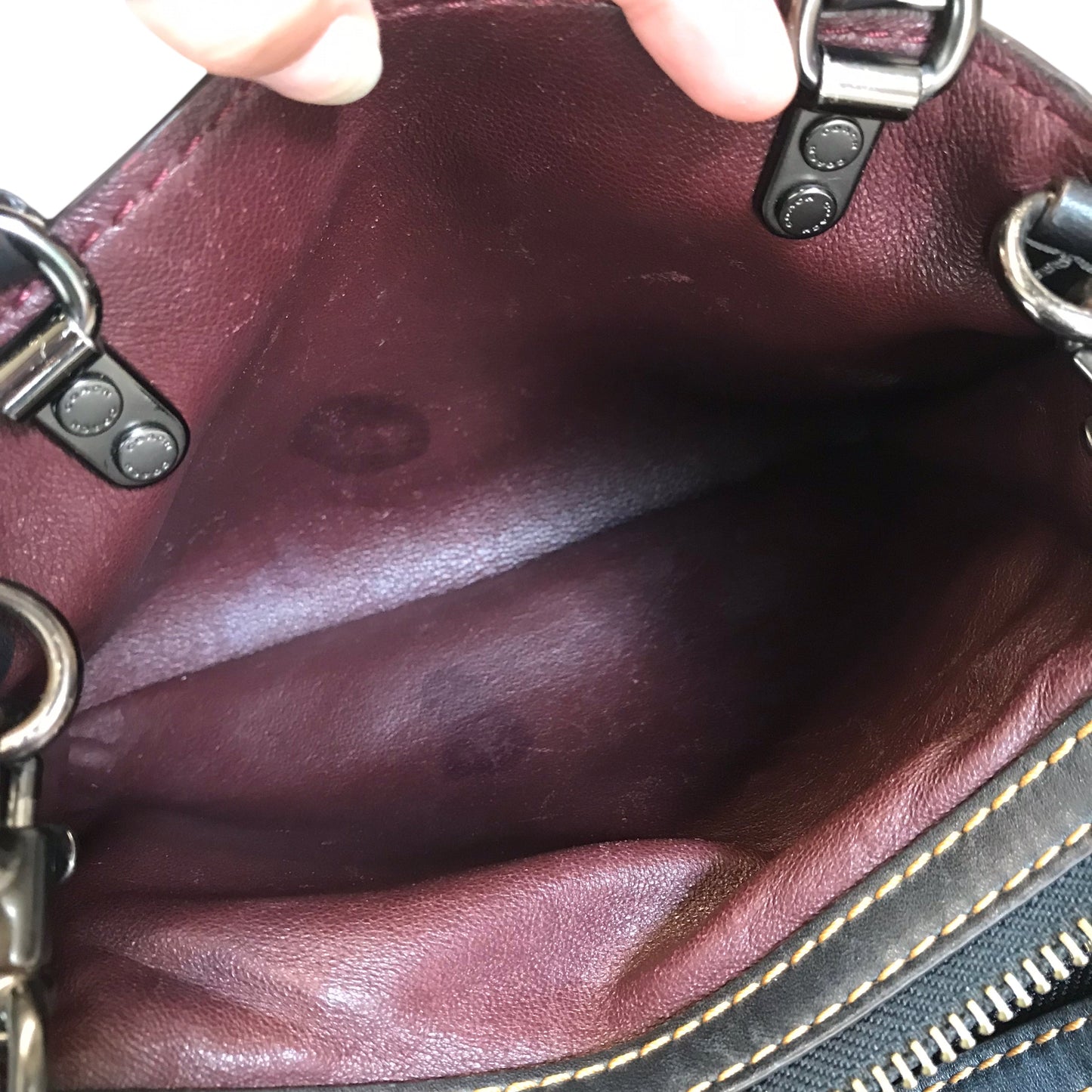 Handbag Designer By Coach In Grey, Size:Small