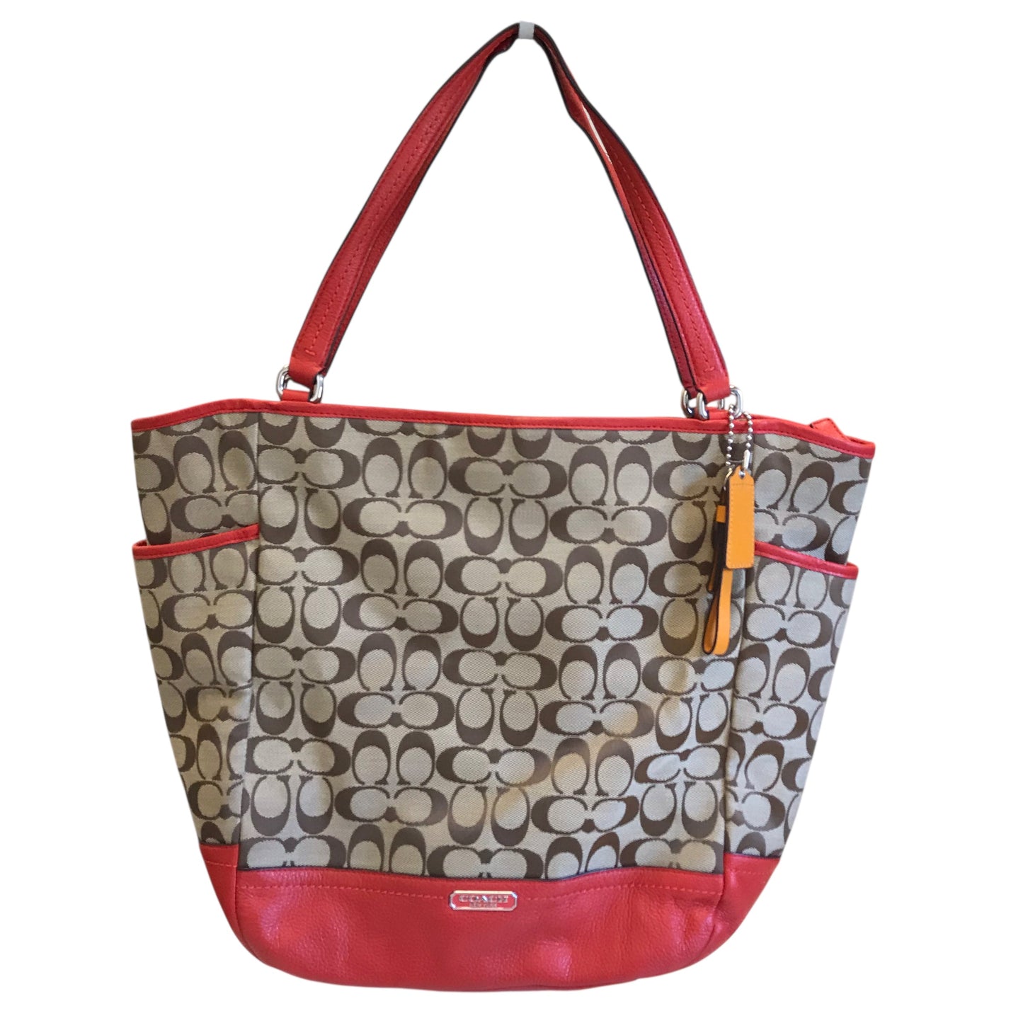 Handbag Designer By Coach In Tan, Size:Large