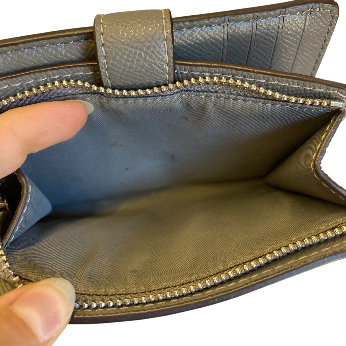 Wallet Designer By Coach In Grey, Size:Small