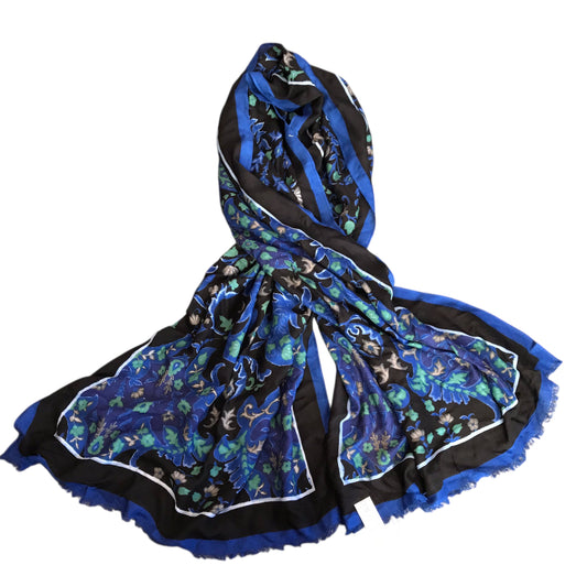 Scarf Long By Chicos In Blue & Green