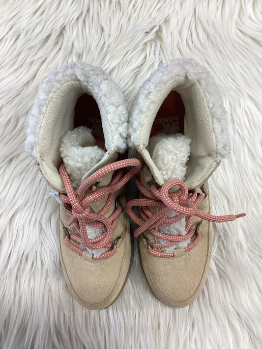 Boots Ankle Flats By Sorel In Tan, Size:8.5